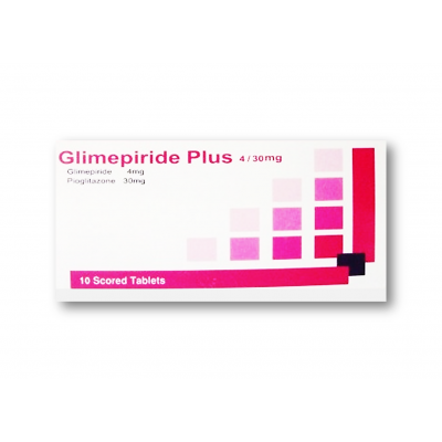 GLIMEPIRIDE PLUS 4 / 30 MG ( GLIMEPIRIDE / PIOGLITAZONE ) 30 TABLETS
